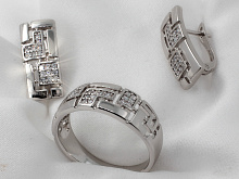 фото Комплект (серьги-кольцо ) - (артикул - ffks00100-ZZ1301)